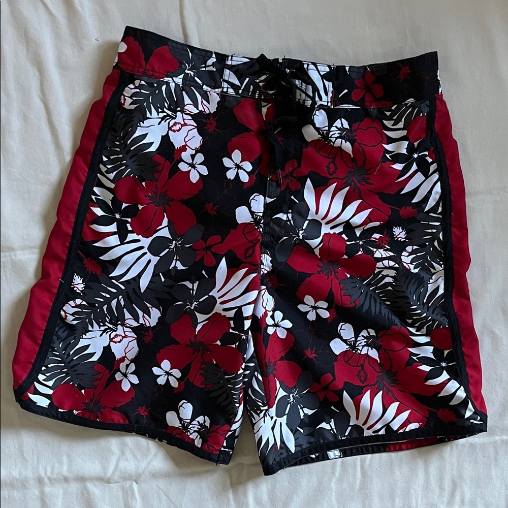 Floral Print Board Shorts Swim Trunks Water Shorts